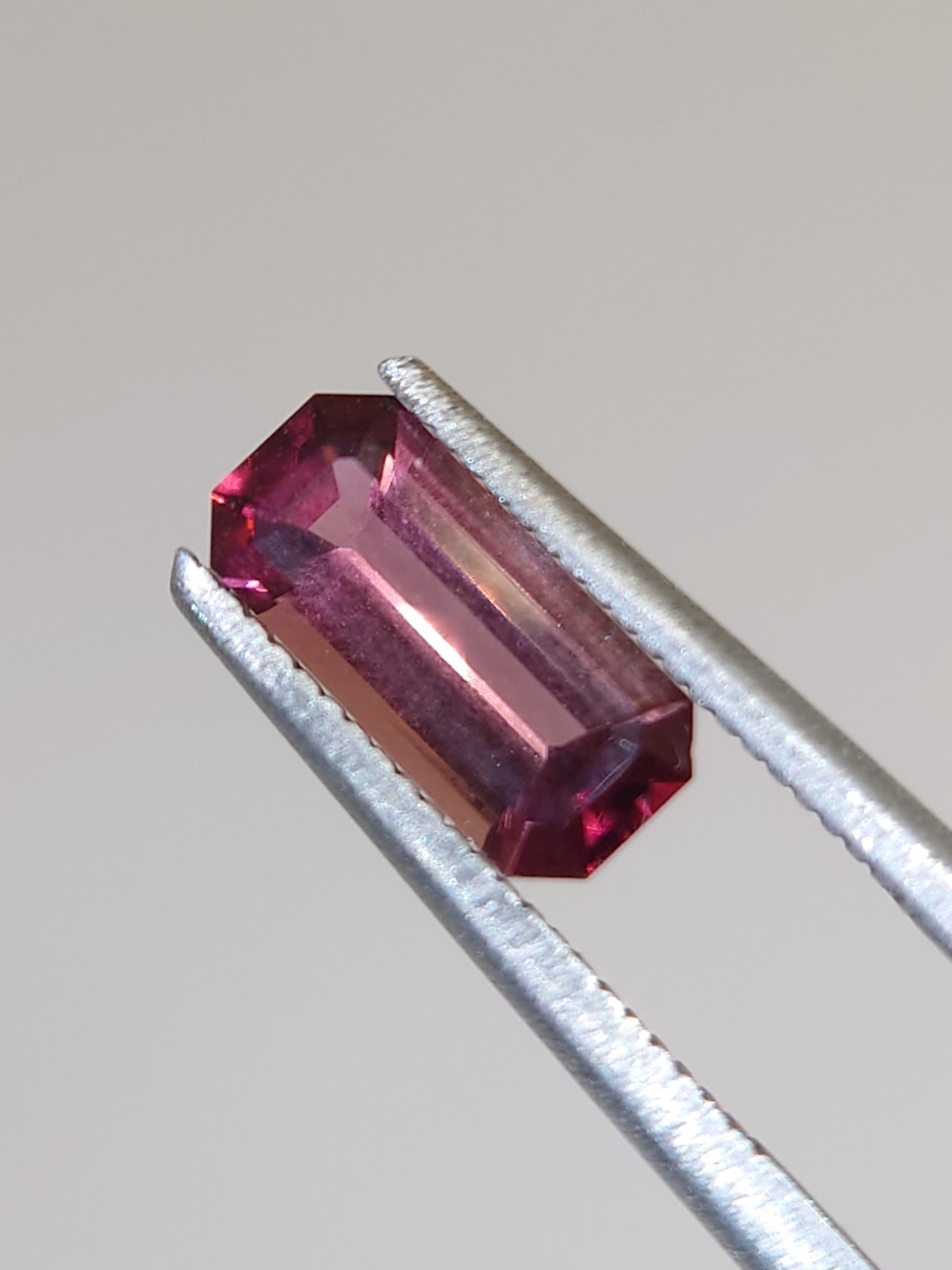 1.05ct Emerald cut peach pink Tourmaline from Nigeria — view 2
